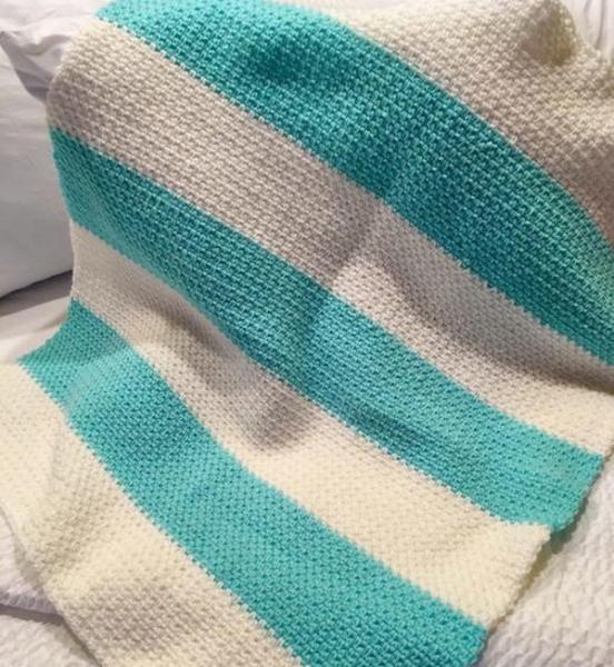 How To Crochet The Linen Stitch Baby Blanket