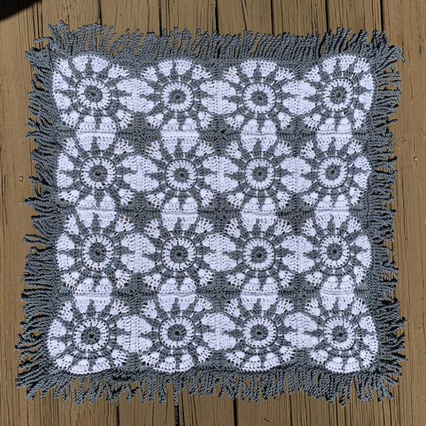 Owen Tapestry Crochet Baby Blanket With Fringe Free Pattern