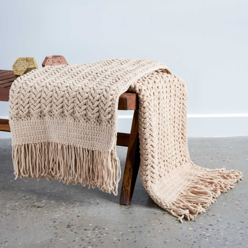 Herringbone Blanket Free Crochet Pattern