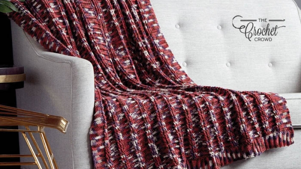 Ridges Blanket Free Crochet Pattern