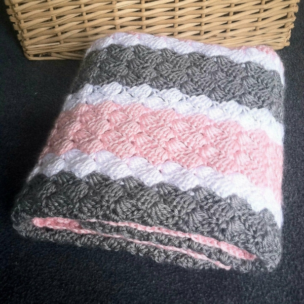Pink Stripe Baby Blanket