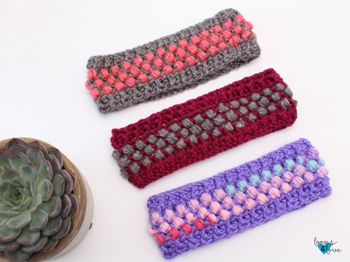 Puff Stitch Ear Warmer Crochet Pattern