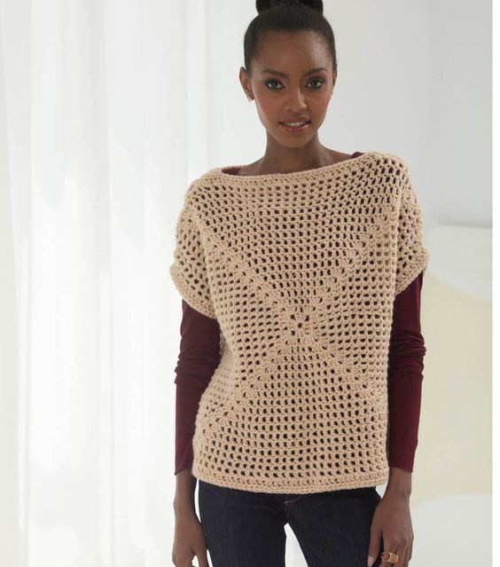 Crochet mesh top pattern free
