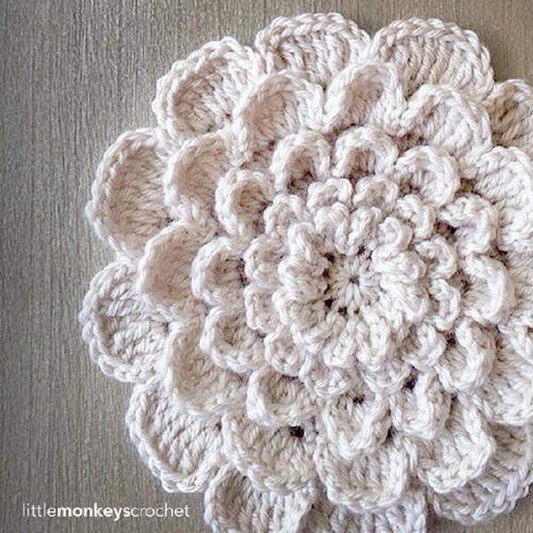 Never Ending Crochet Flower Applique Free Pattern