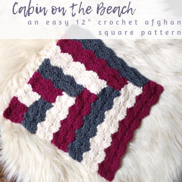 Cabin on the Beach Afghan Square