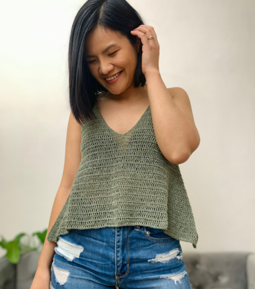 Relaxed Fit Crochet Tank Top