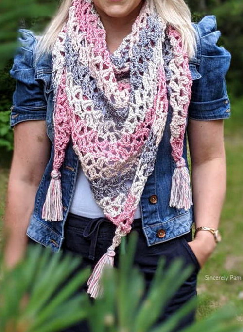 Marielle Lace Shawl Free Crochet Pattern