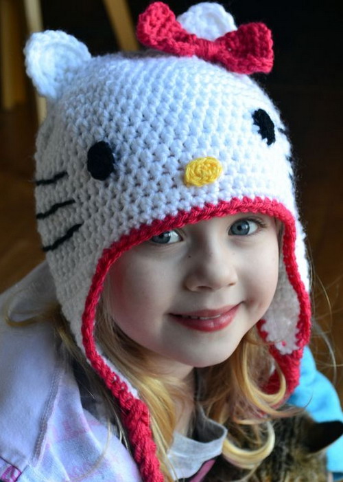 Hello kitty knitted hat