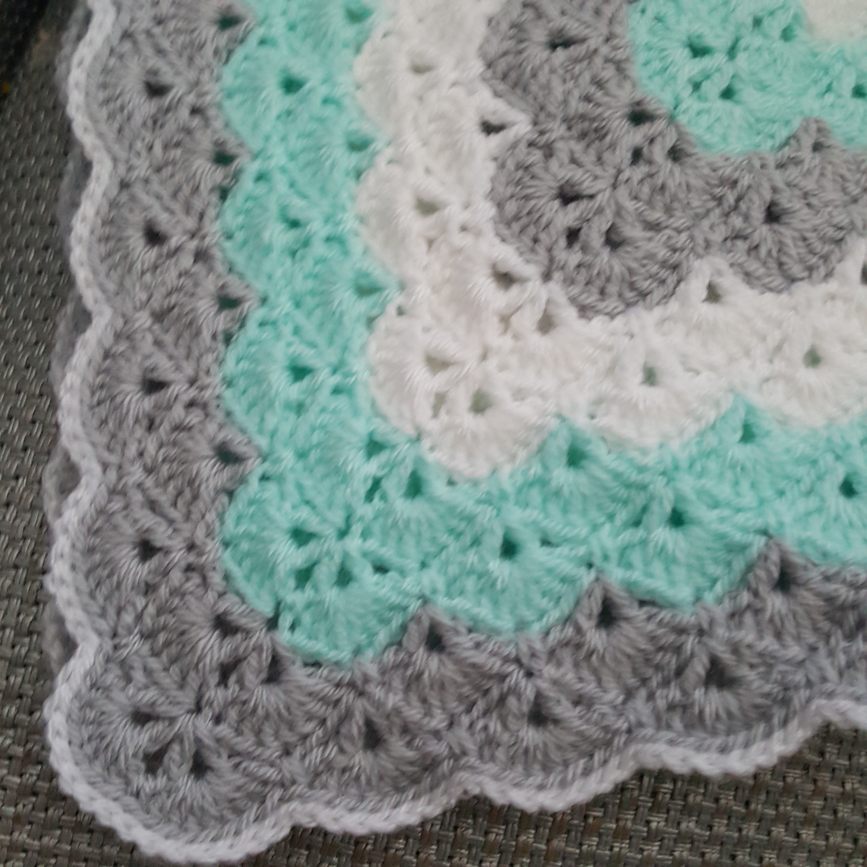 Shell crochet baby blanket