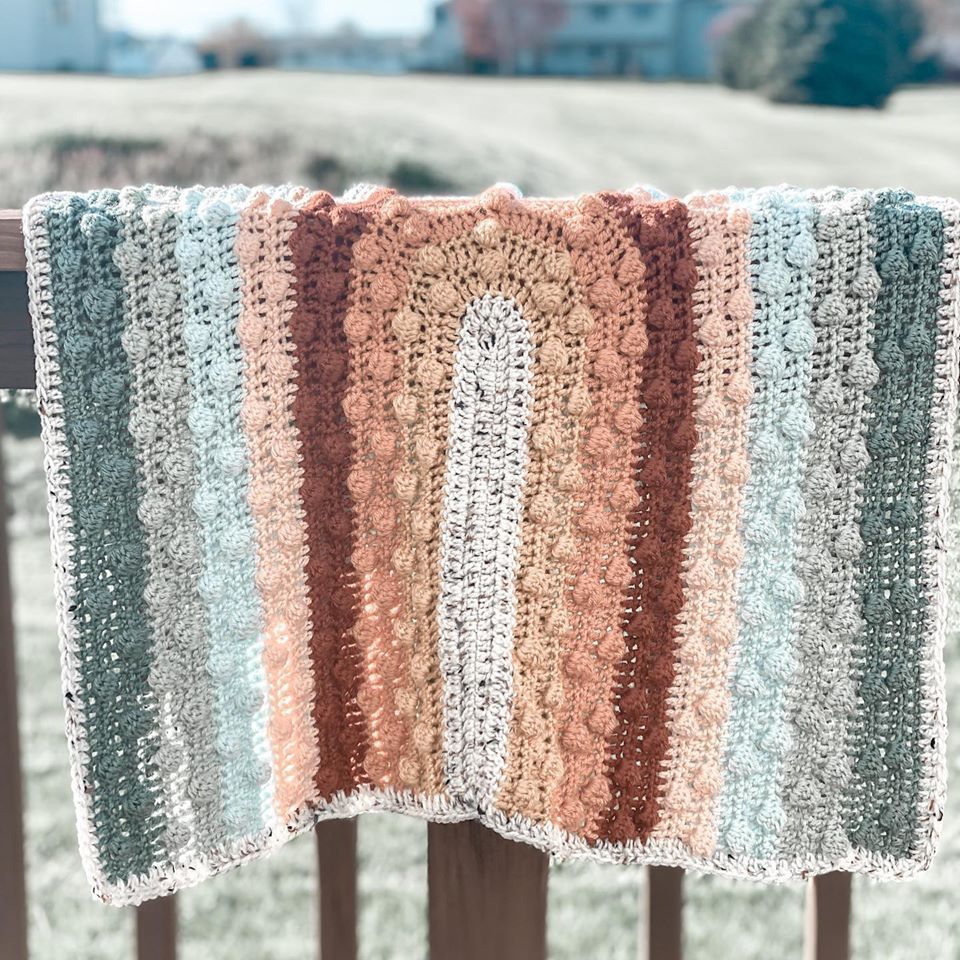 Boho baby blanket crochet pattern