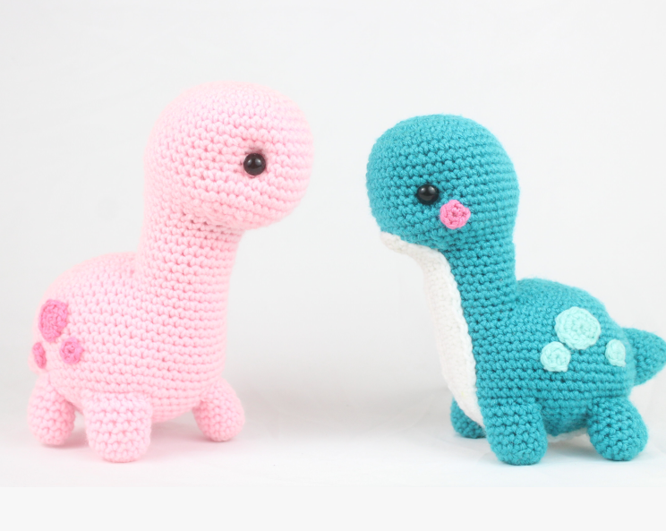 Crochet amigurumi dinosaur