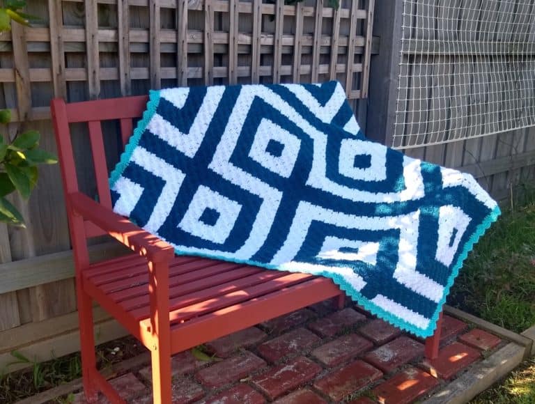 Connected Squares Blanket Crochet pattern