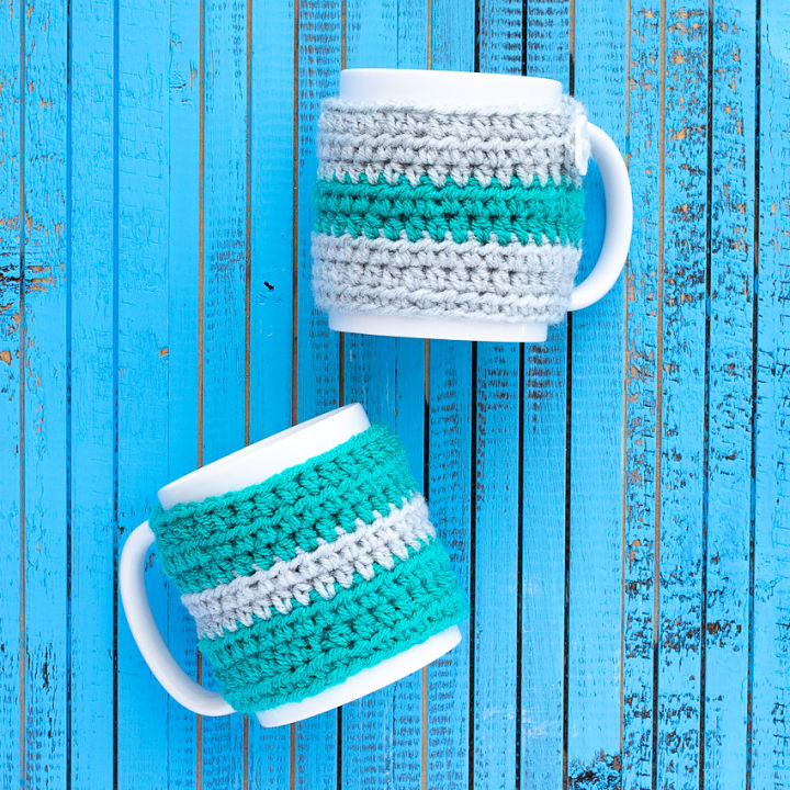 Striped Crochet Mug Cozy Pattern
