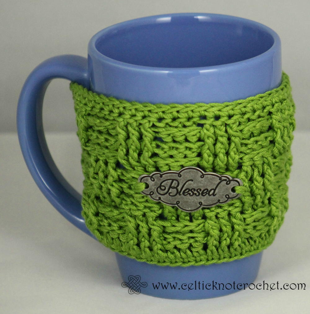 Basket Weave Crochet Mug Cozy