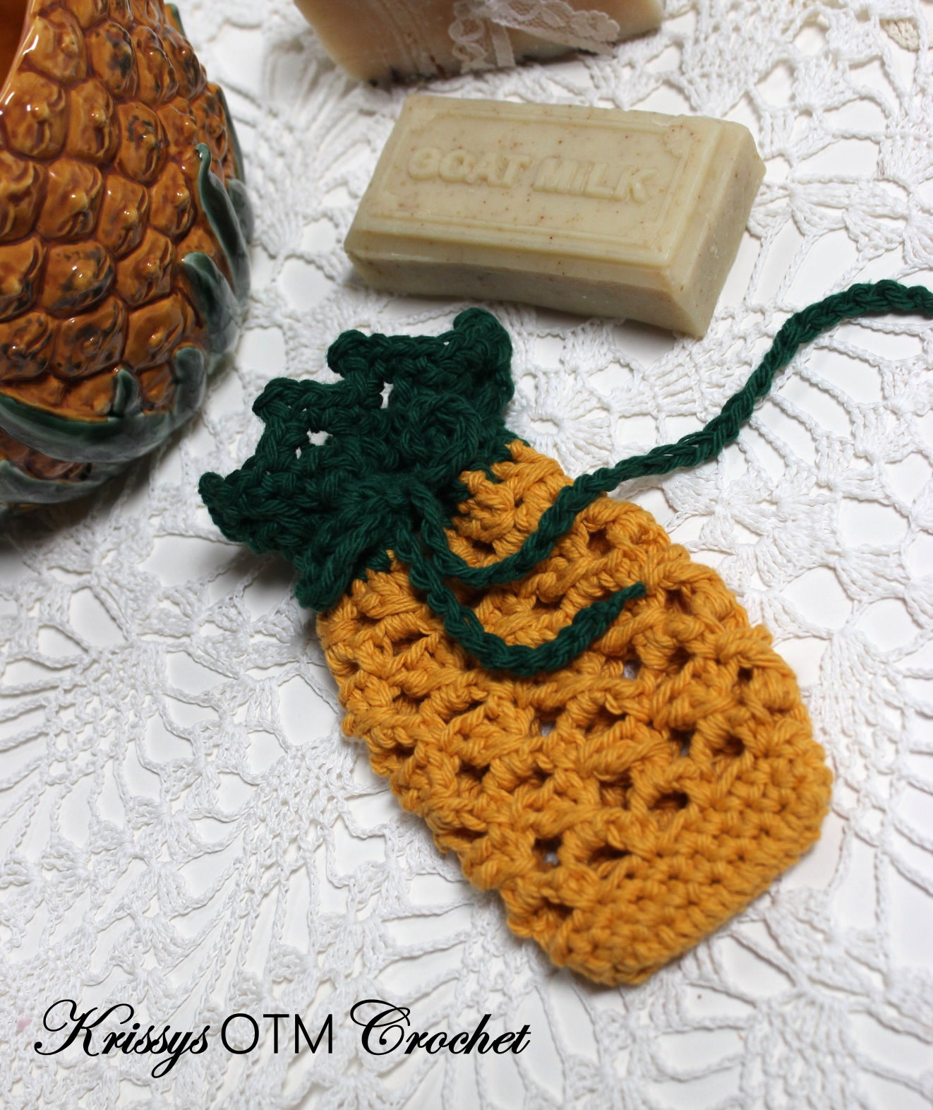 Crochet Pineapple Soap Bag Pattern