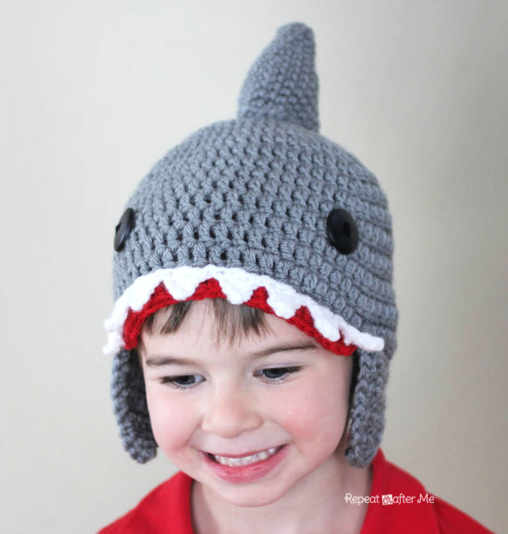 How to Crochet Shark Hat Free Pattern