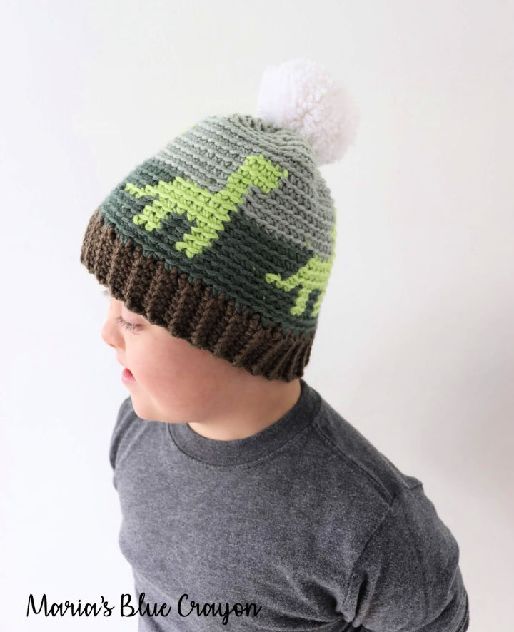 Crochet Dinosaur Hat for Kids