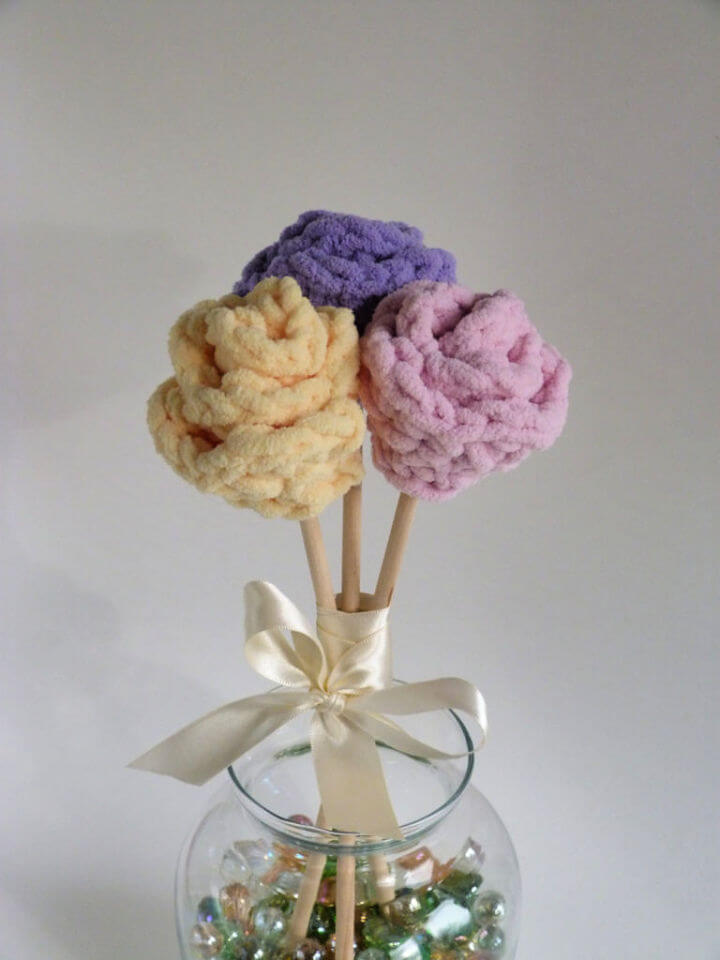 Chunky Crochet Spring Flower Bouquet