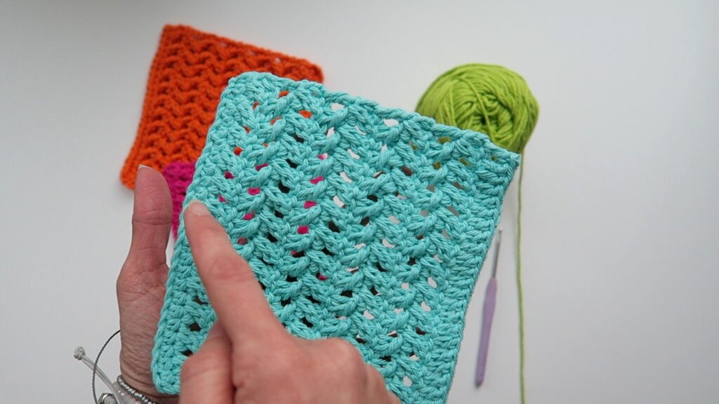 Crochet Herringbone Dishcloth Pattern