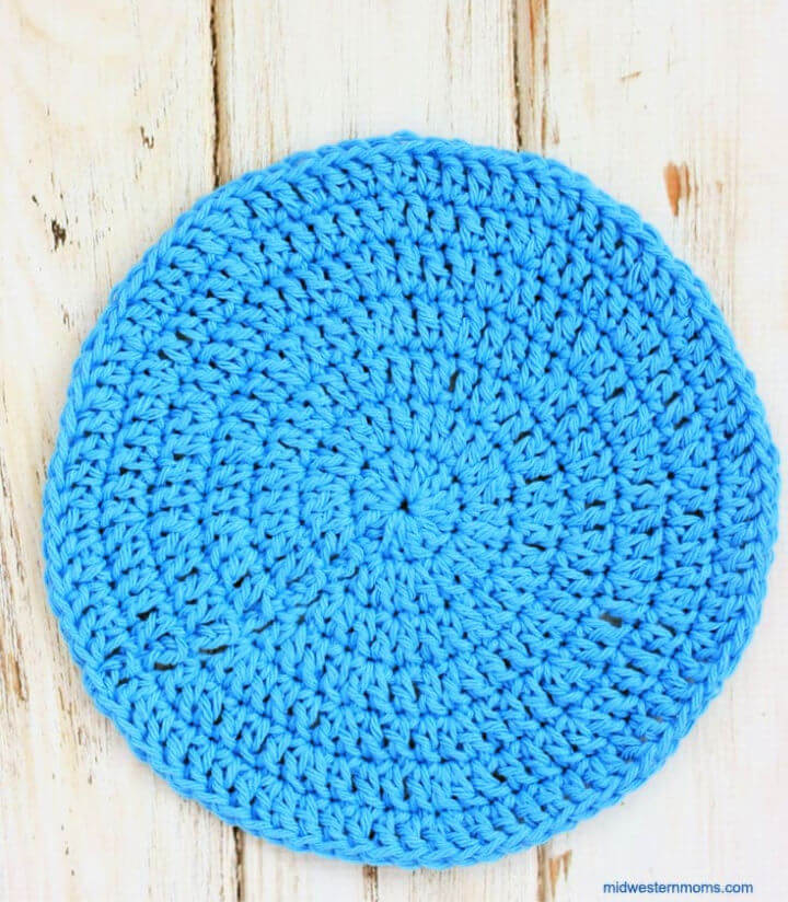 Free Round Crochet Dishcloth Pattern