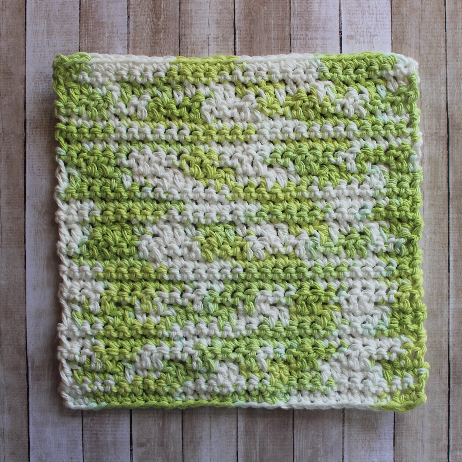 Double Crochet Lemon Peel Stripe Dishcloth