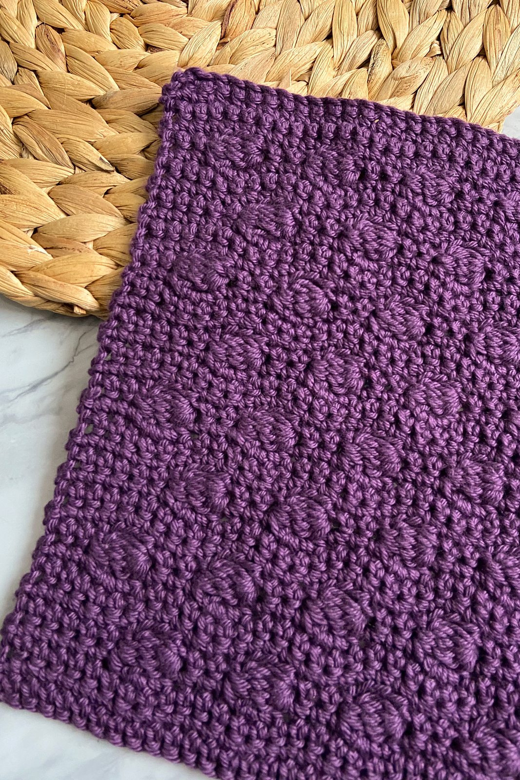 How to Crochet Mulberry Dishcloth