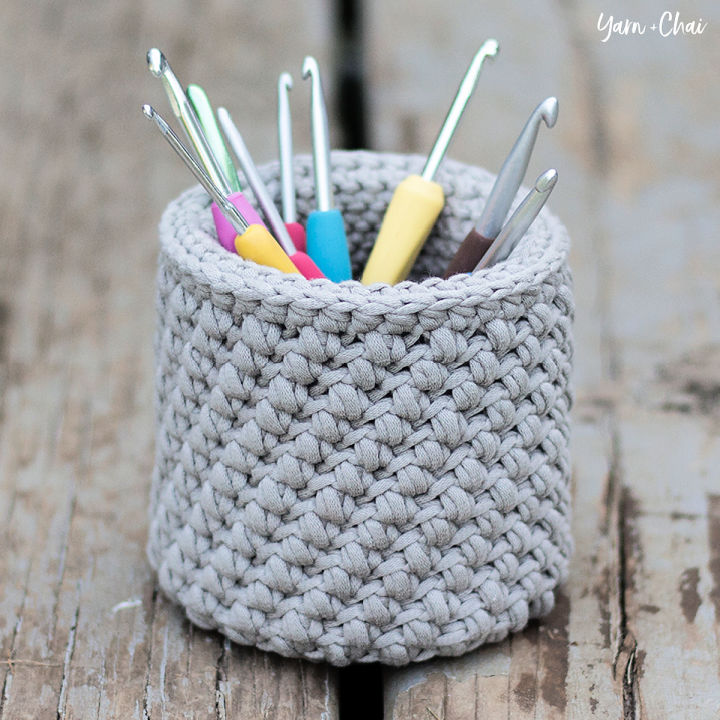 Crochet Hook and Needle Basket