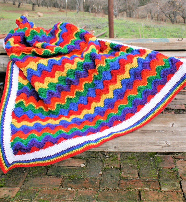 Crochet Energizing Rainbow Baby Blanket