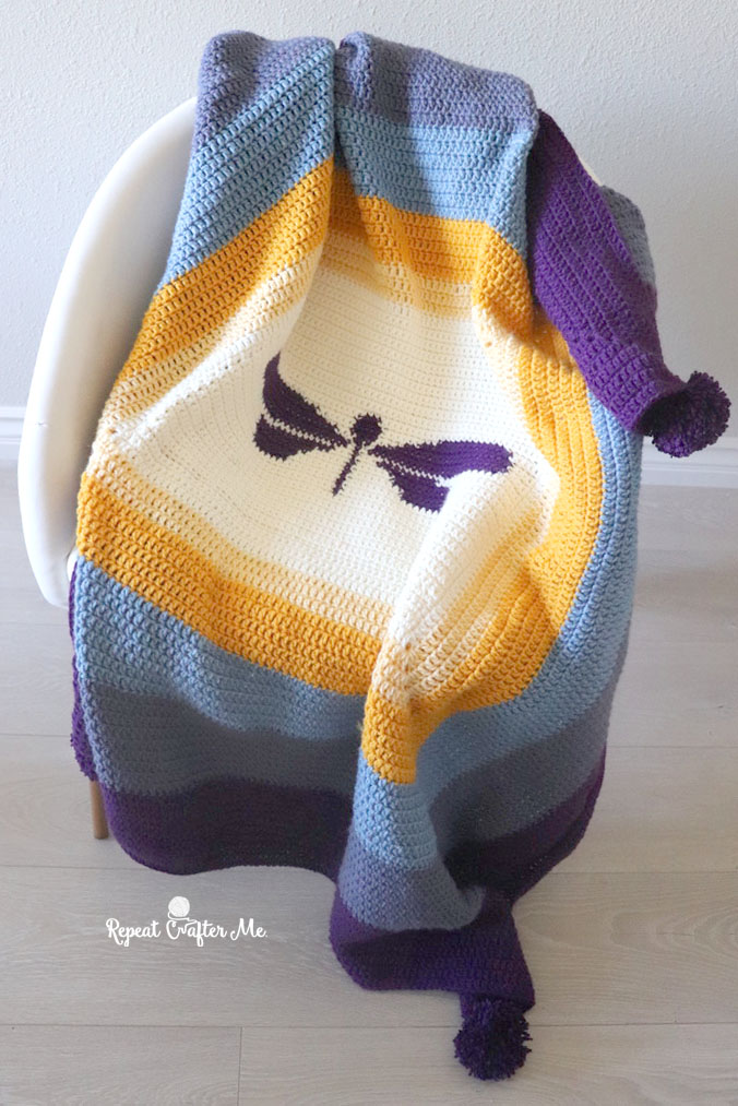 Dragonfly Crochet Blanket Pattern