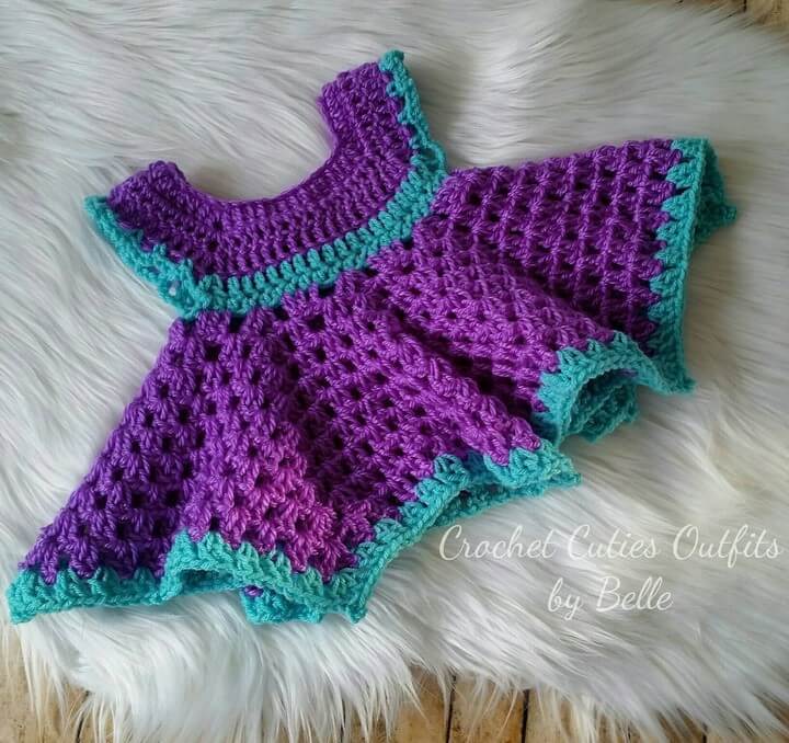 Purple Crochet Baby Dress Pattern