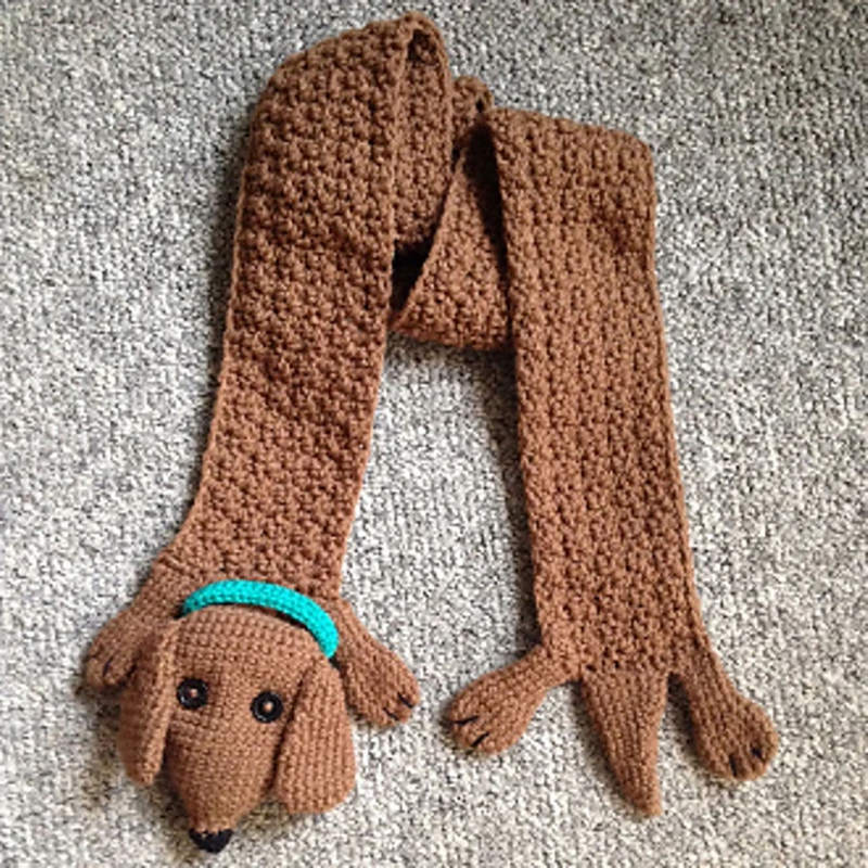 Wiener Dog Crochet Scarf » Weave Crochet