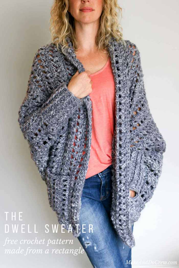 The Dwell Chunky Crochet Sweater - Free Pattern