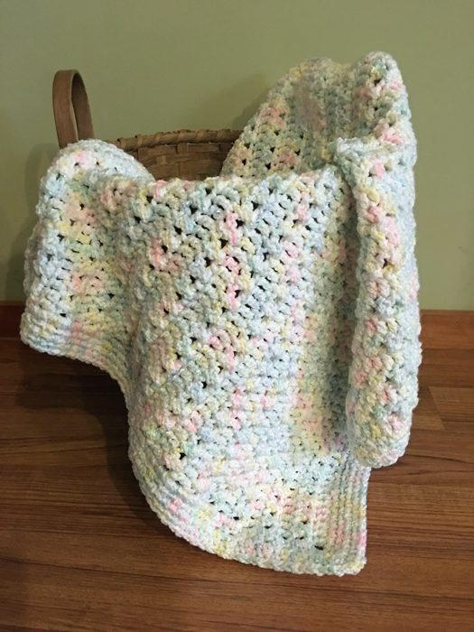 Soft Pastels Crochet Baby Blanket