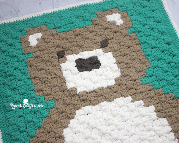 Cuddly Teddy Bear Crochet Baby Blanket Pattern