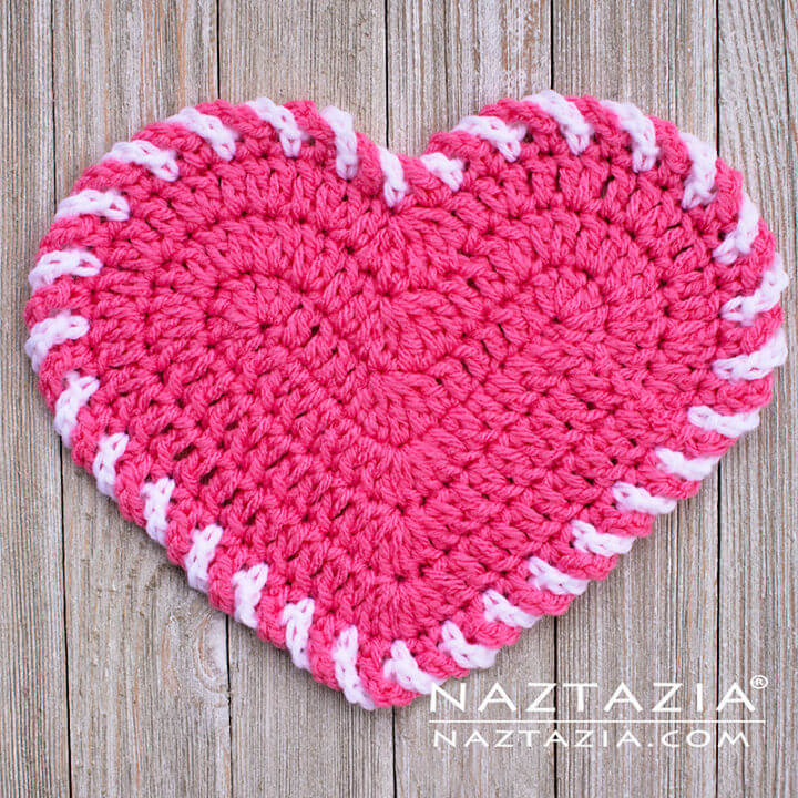 How to Crochet Light Heart Dishcloth