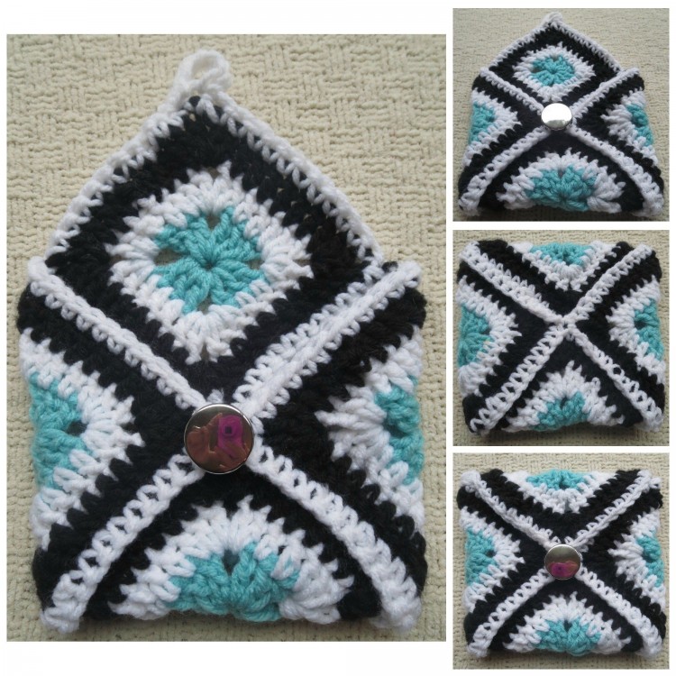 Crochet Granny Square Pouch Wallet Free Pattern