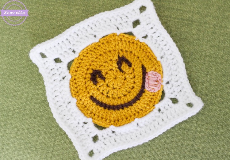 Emoji Crochet Granny Square