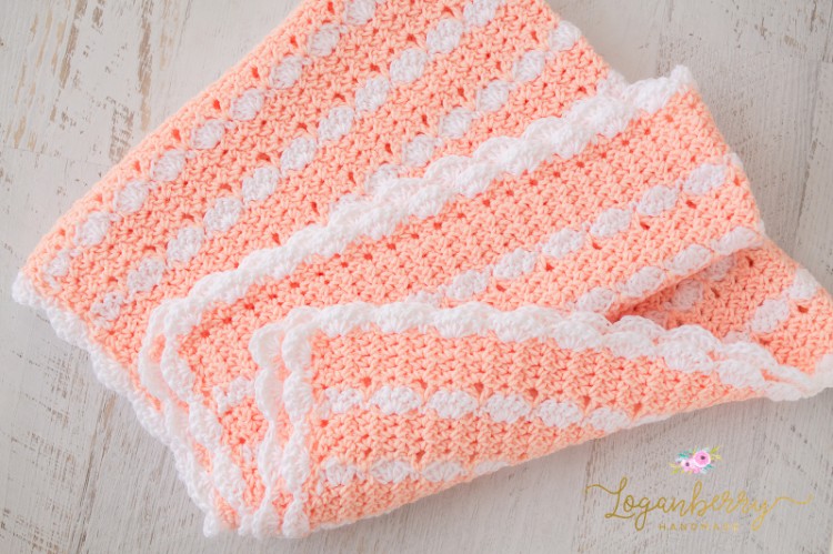 Peaches and Cream Baby Blanket - Free Crochet Pattern