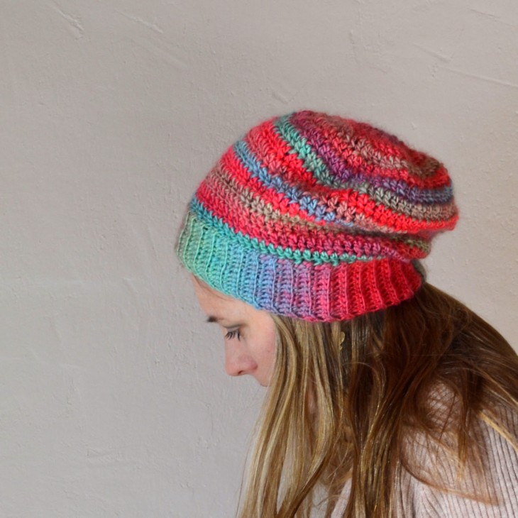 Crochet Colorful Stripe Hat