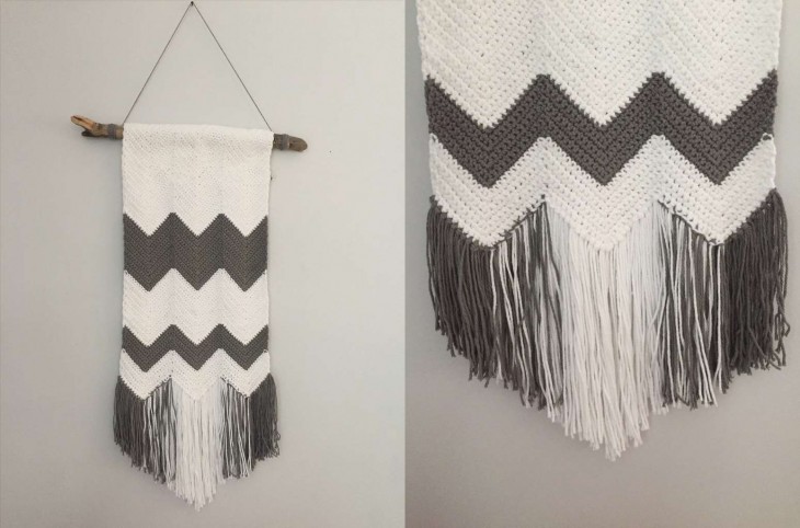 Calming Wall Hanging Crochet Pattern – Zig Zag Crochet A Classic Wall Hanging