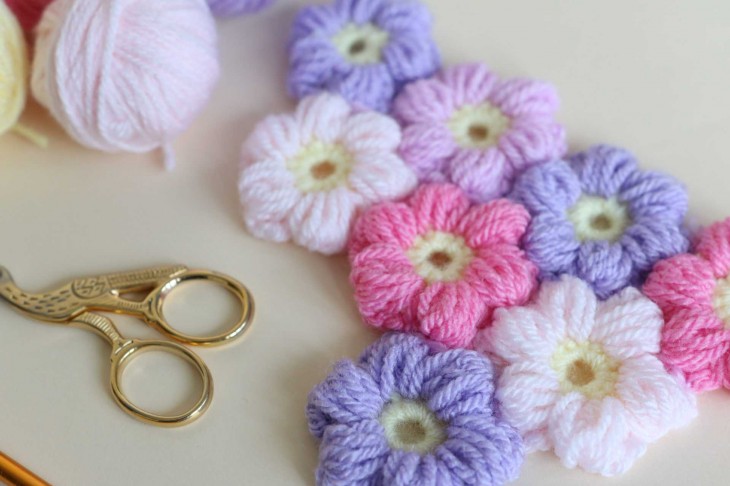 Puff Flower Free pattern