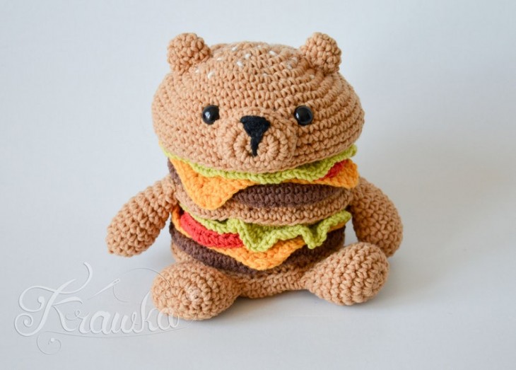 HamBEARger tasty food pattern by Krawka