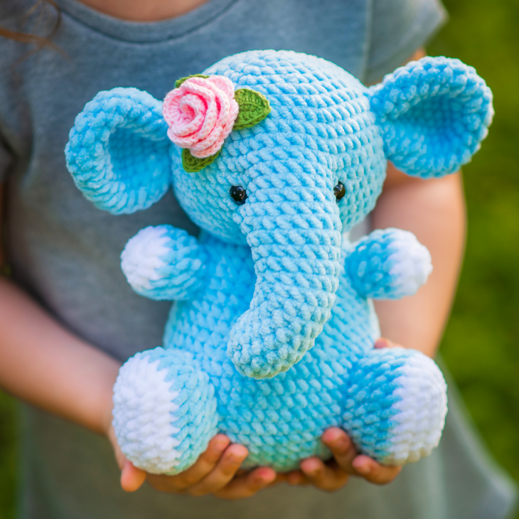 Elephant with flower