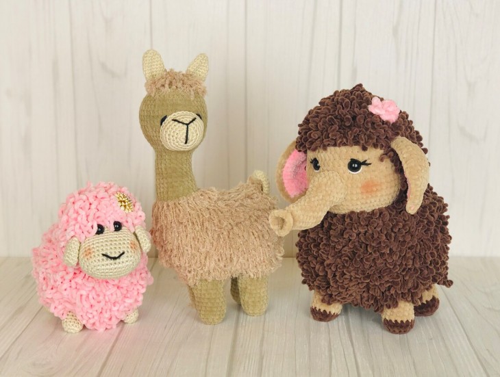 Sheep Crochet Pattern, Llama Crochet pattern, Mammoth Crochet pattern, Lamb Crochet Pattern