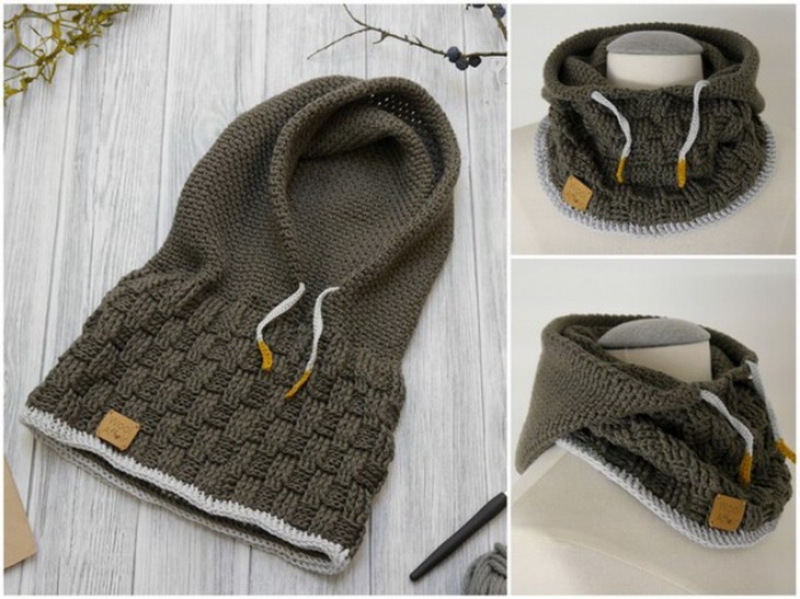 Crochet Pattern - Hooded Scarf SCOODY