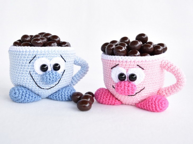 Crochet Pattern - cute cups
