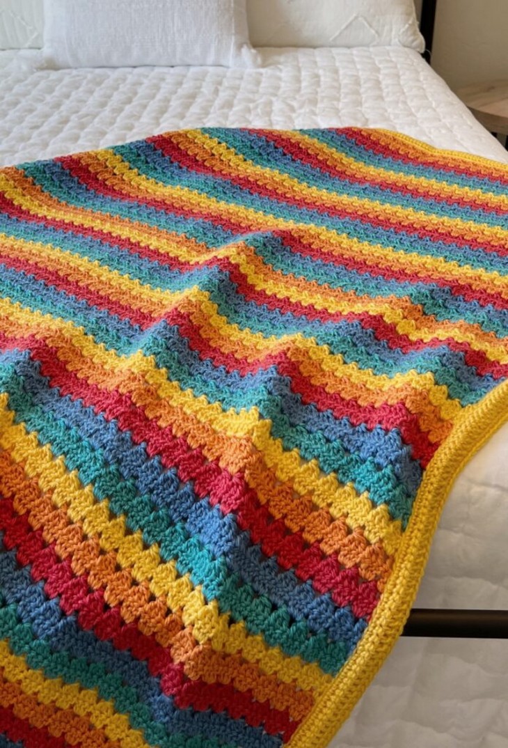 Crochet Rainbow Modern Granny