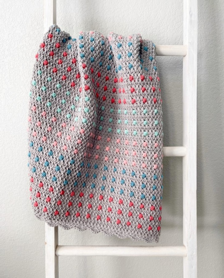 Crochet Bundle Up Candy Dots Blanket