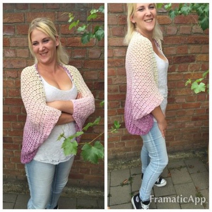Crochet pattern jacket andquot;Sweet Feelingsandquot;