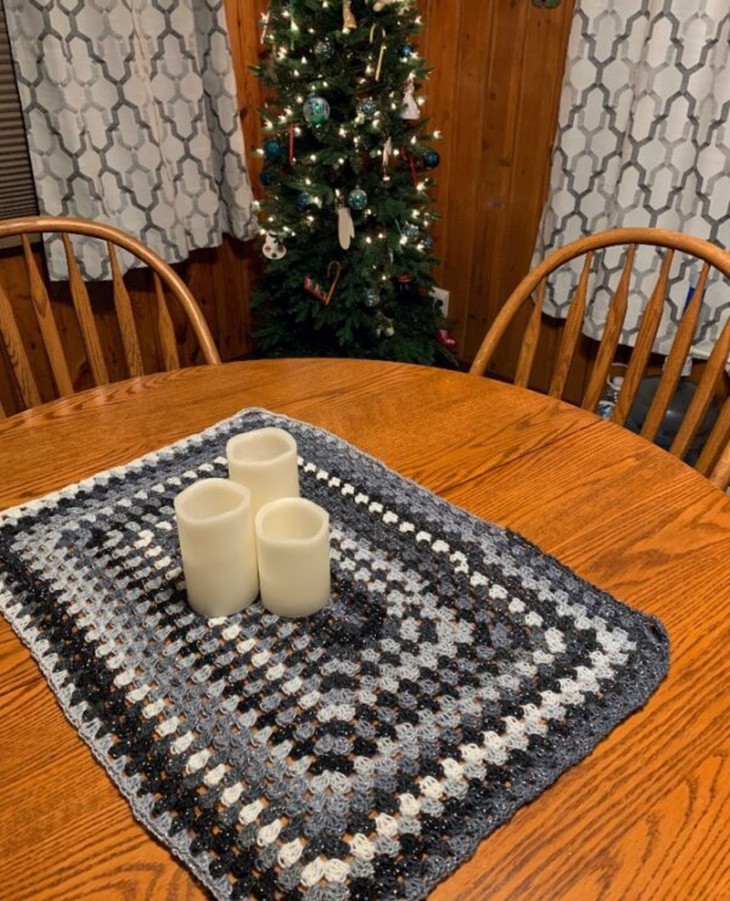 Granny Square Table Runner